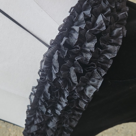 vintage 90s black velvet bustier - Picture 4 of 10